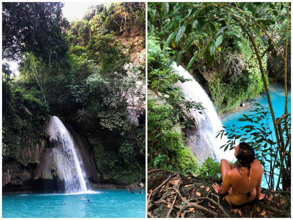 Kawasan falls, the most famous waterfalls in the Philippines