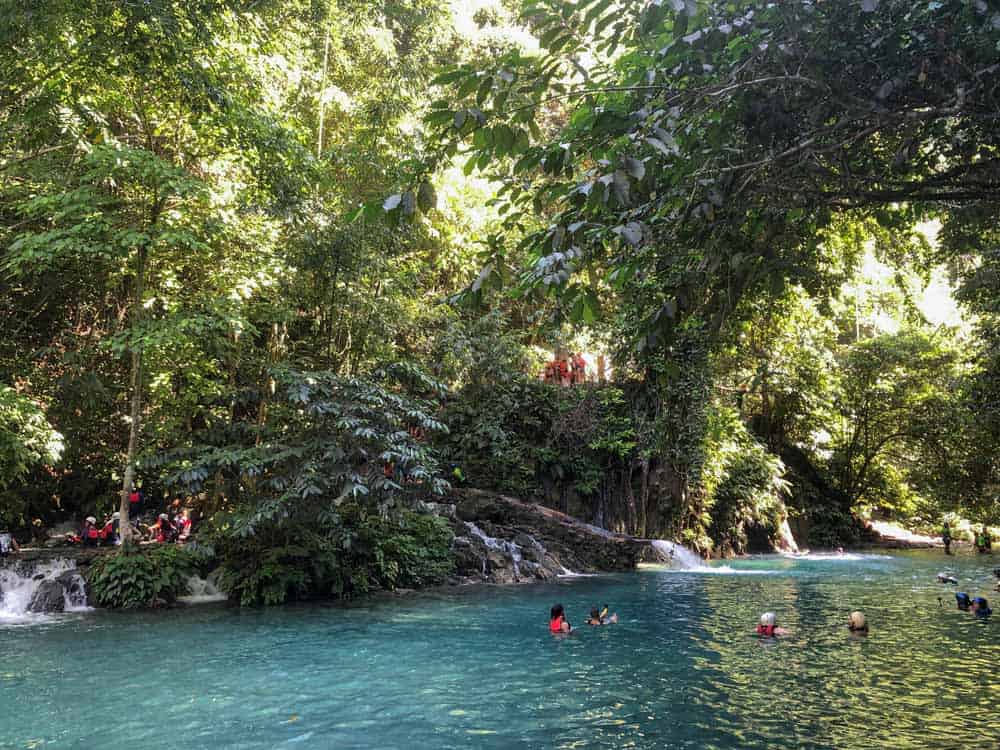 the canyoneering slide to Kawasan Falls