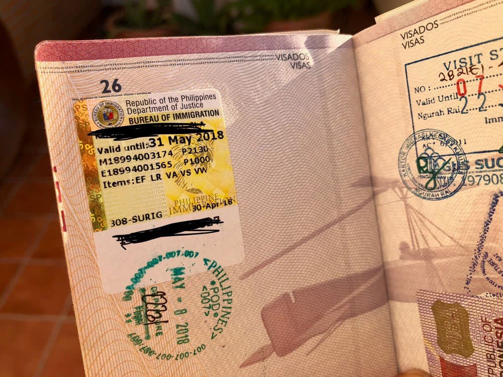 visa extension for the Philippines