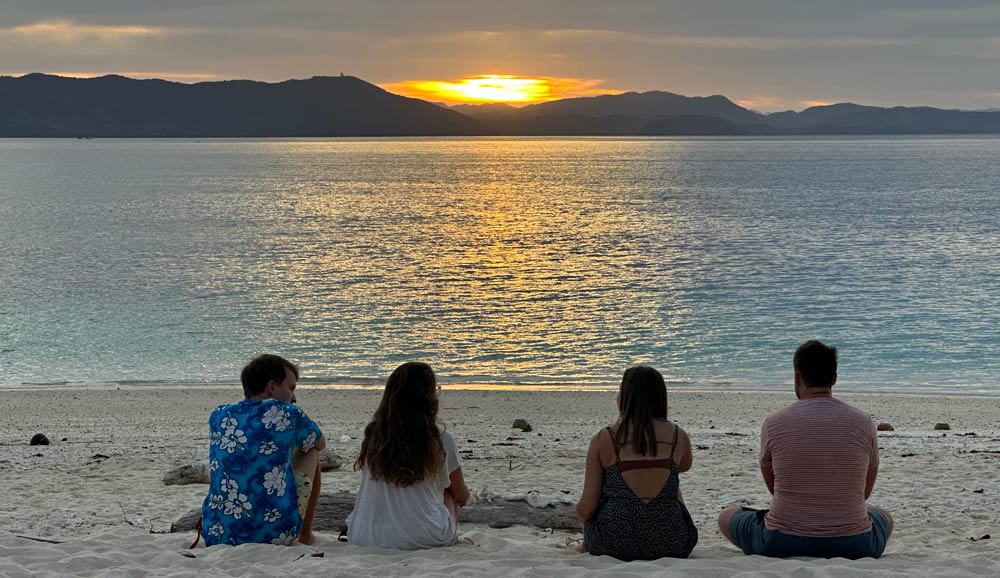 sunset during Coron to Coron Expedition