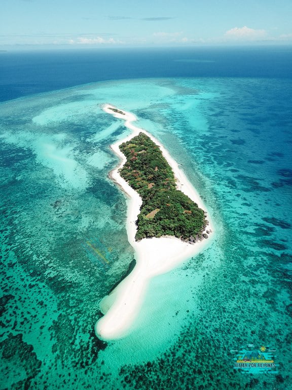 The epic Cresta de Gallo Island from the air