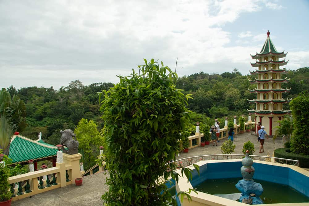gardens and pagoda of the Chinese temple