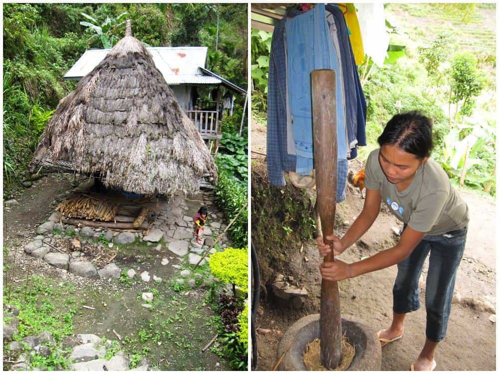 houses of the Ifugao people in Batad
