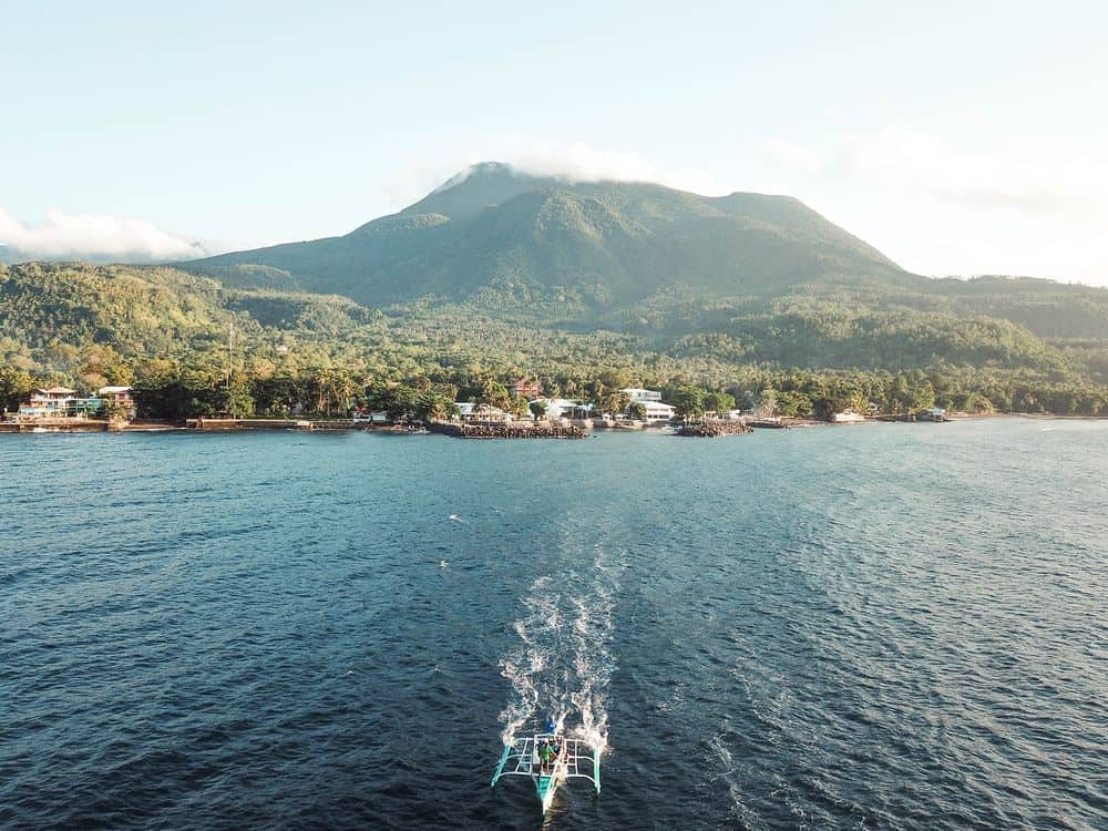 bangka going out to White island, Camiguin