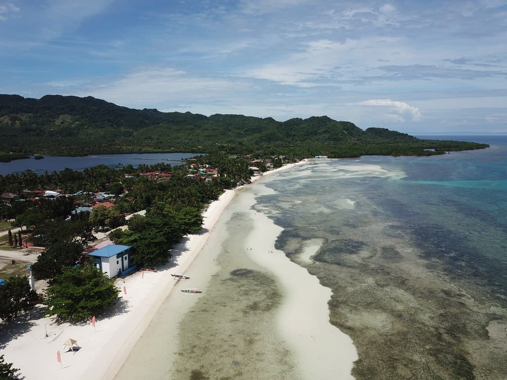 Anda beach, near some accommodations
